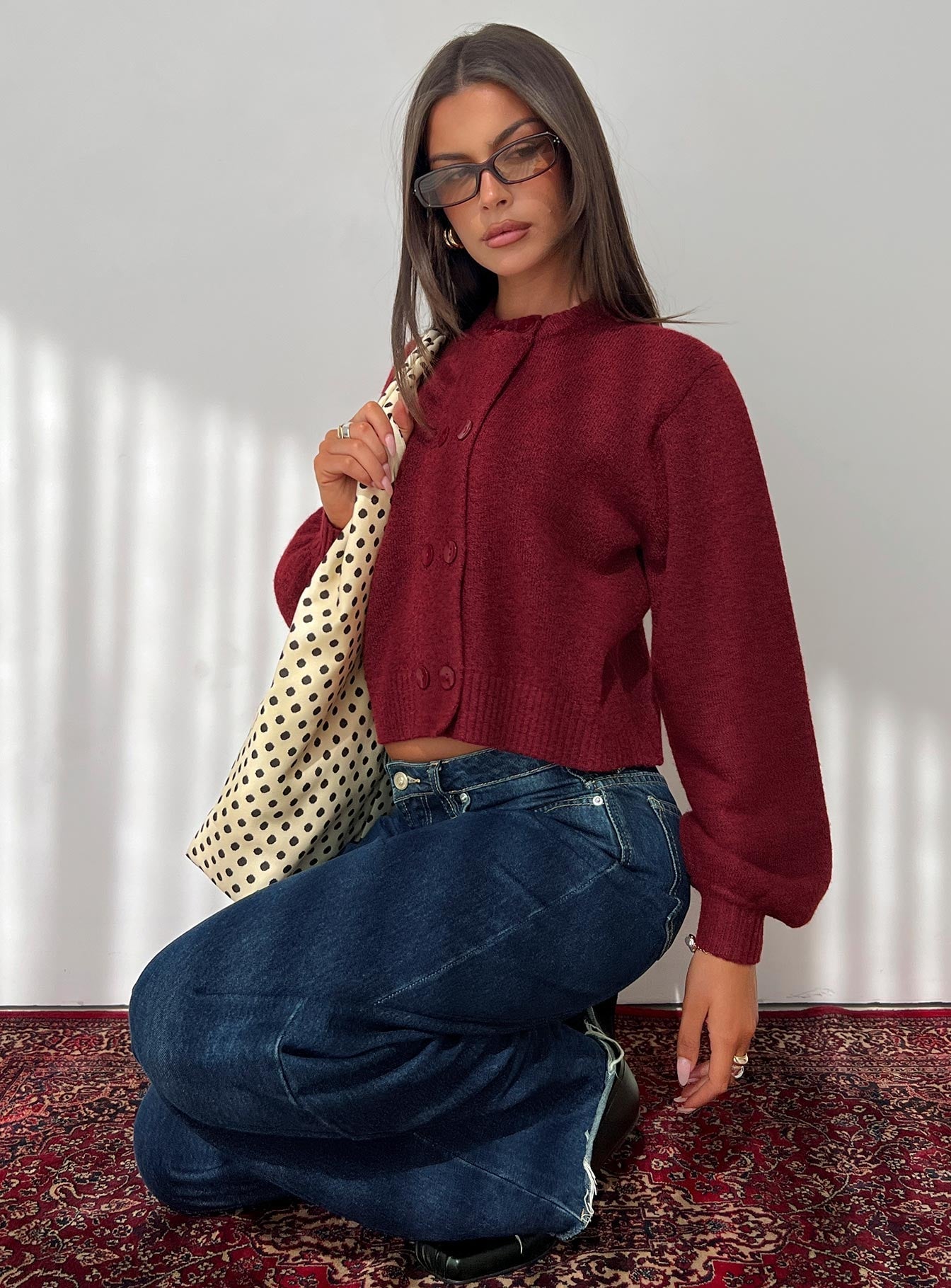 Strickjacke Kammi mit Knopfleiste