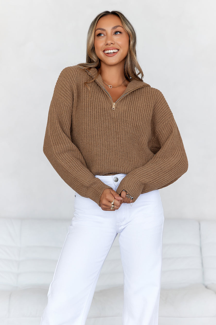 Half-Zip Strickpullover Snowfall