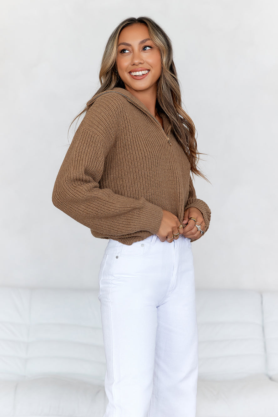 Half-Zip Strickpullover Snowfall