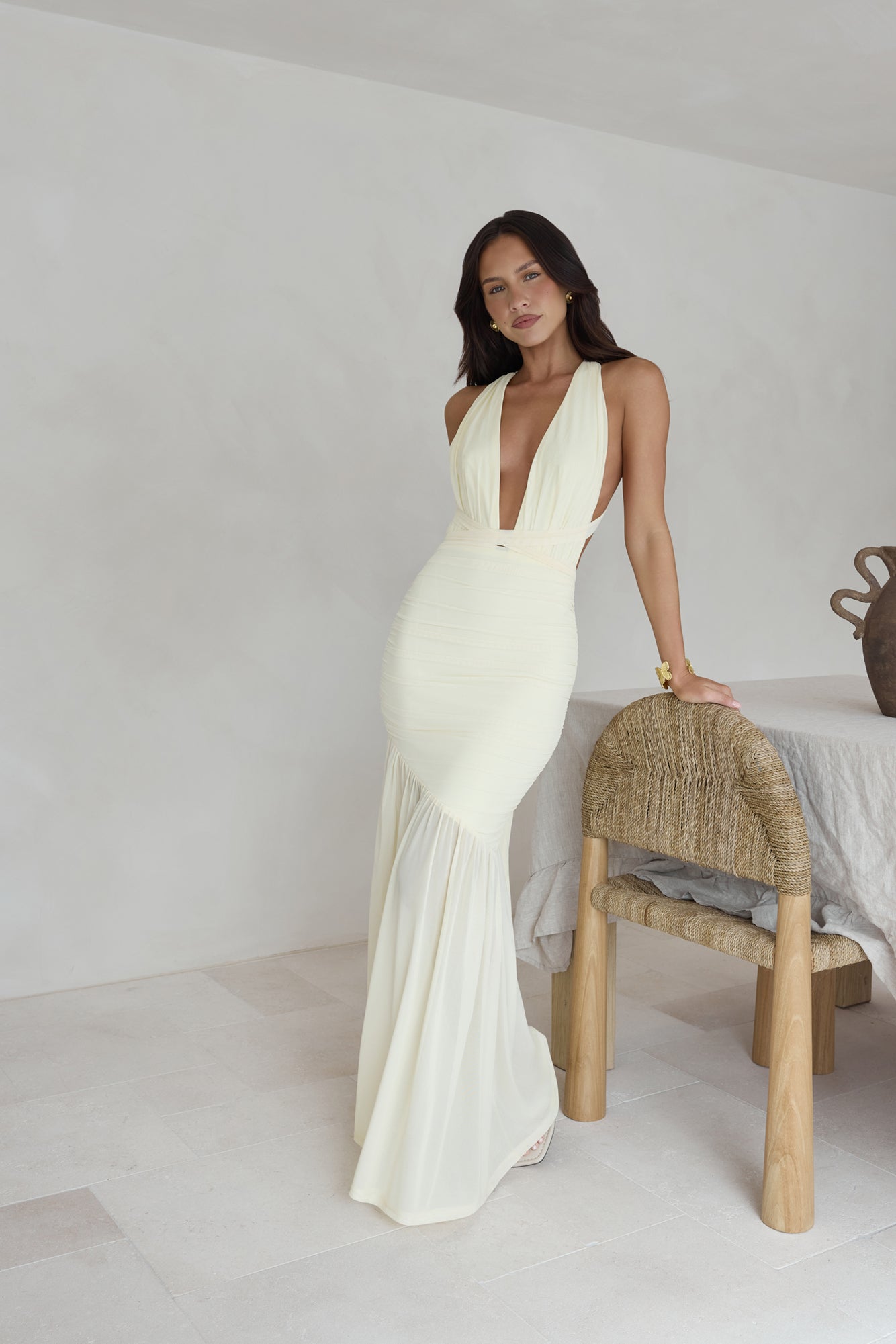 Ocean Winds Neckholder-Maxikleid