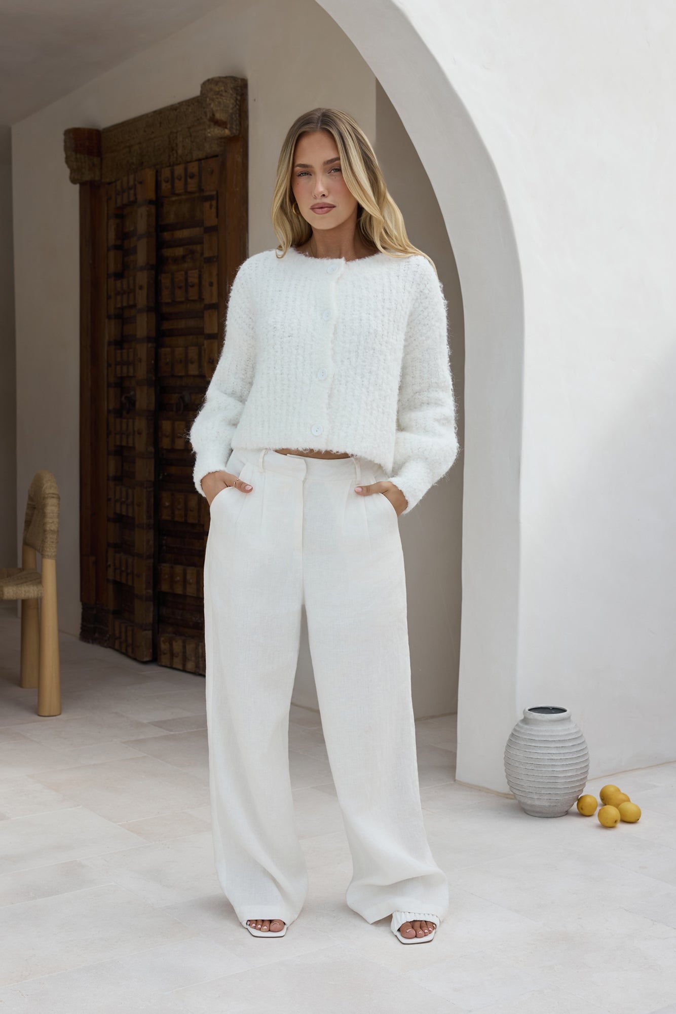 Ice Queen Flauschige Strickjacke