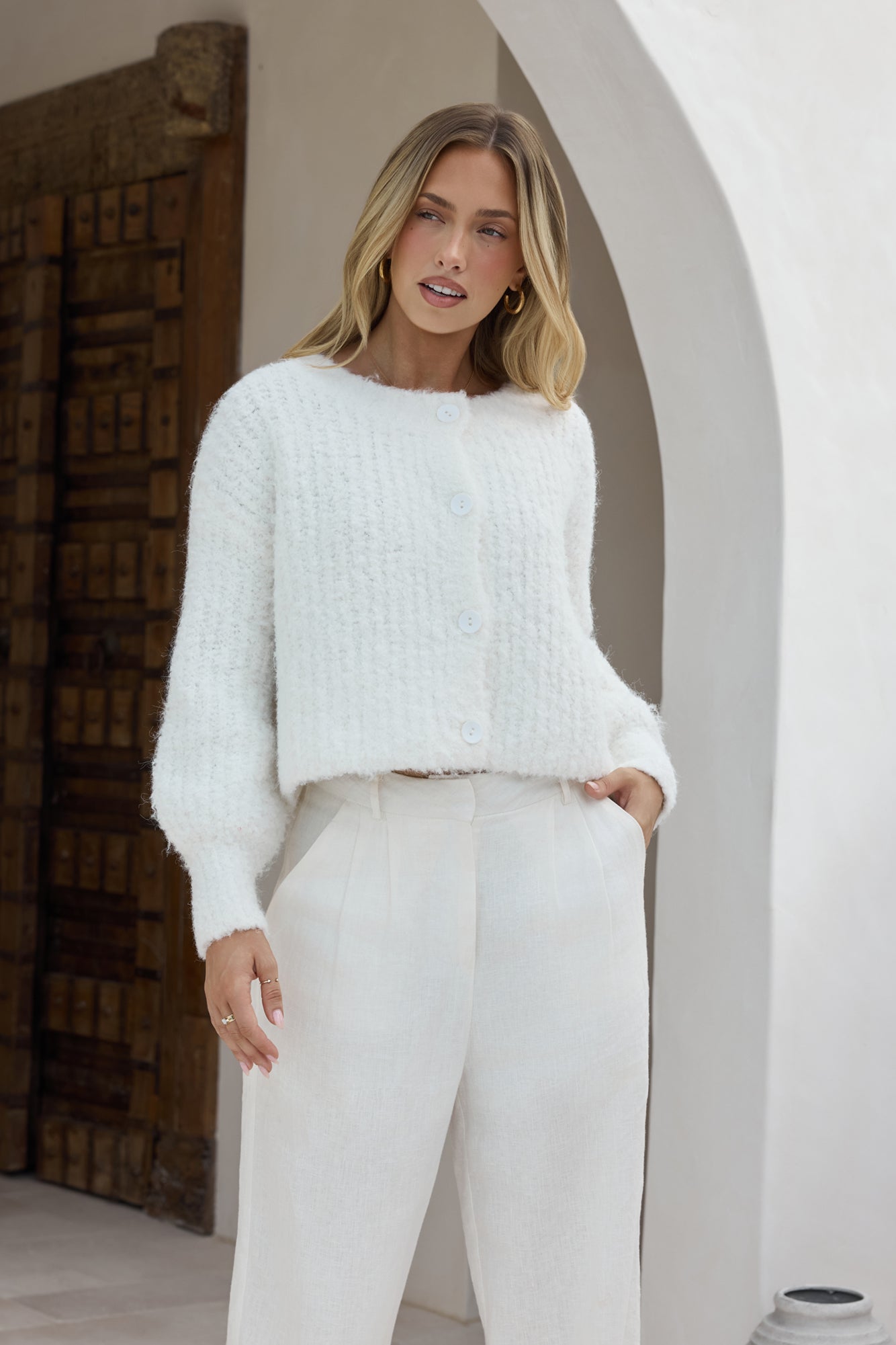 Ice Queen Flauschige Strickjacke