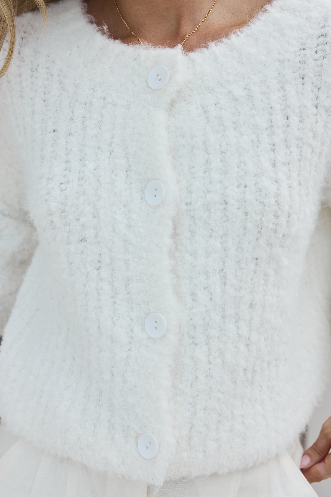 Ice Queen Flauschige Strickjacke