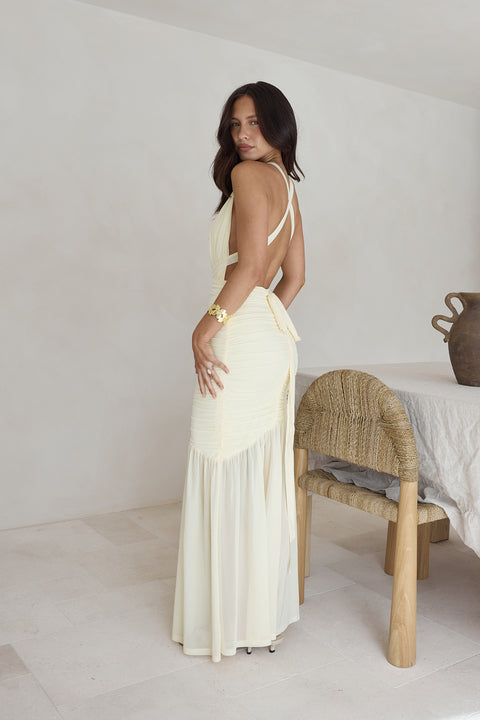 Ocean Winds Neckholder-Maxikleid