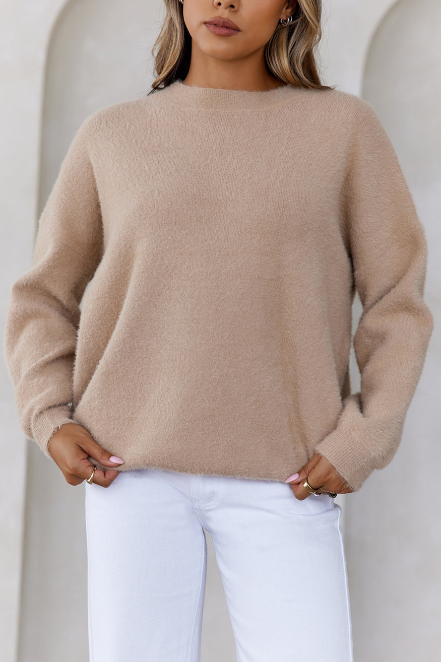 Flauschiger Strickpullover Winter Escape