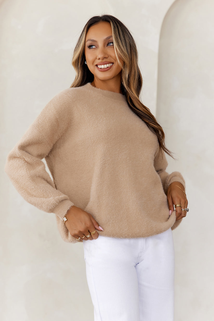 Flauschiger Strickpullover Winter Escape