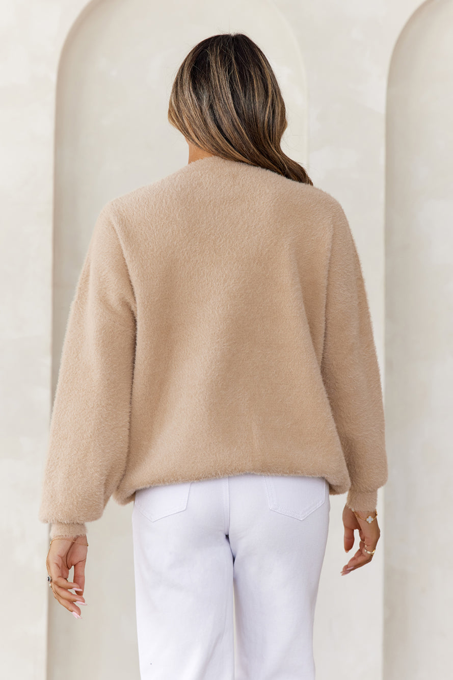 Flauschiger Strickpullover Winter Escape