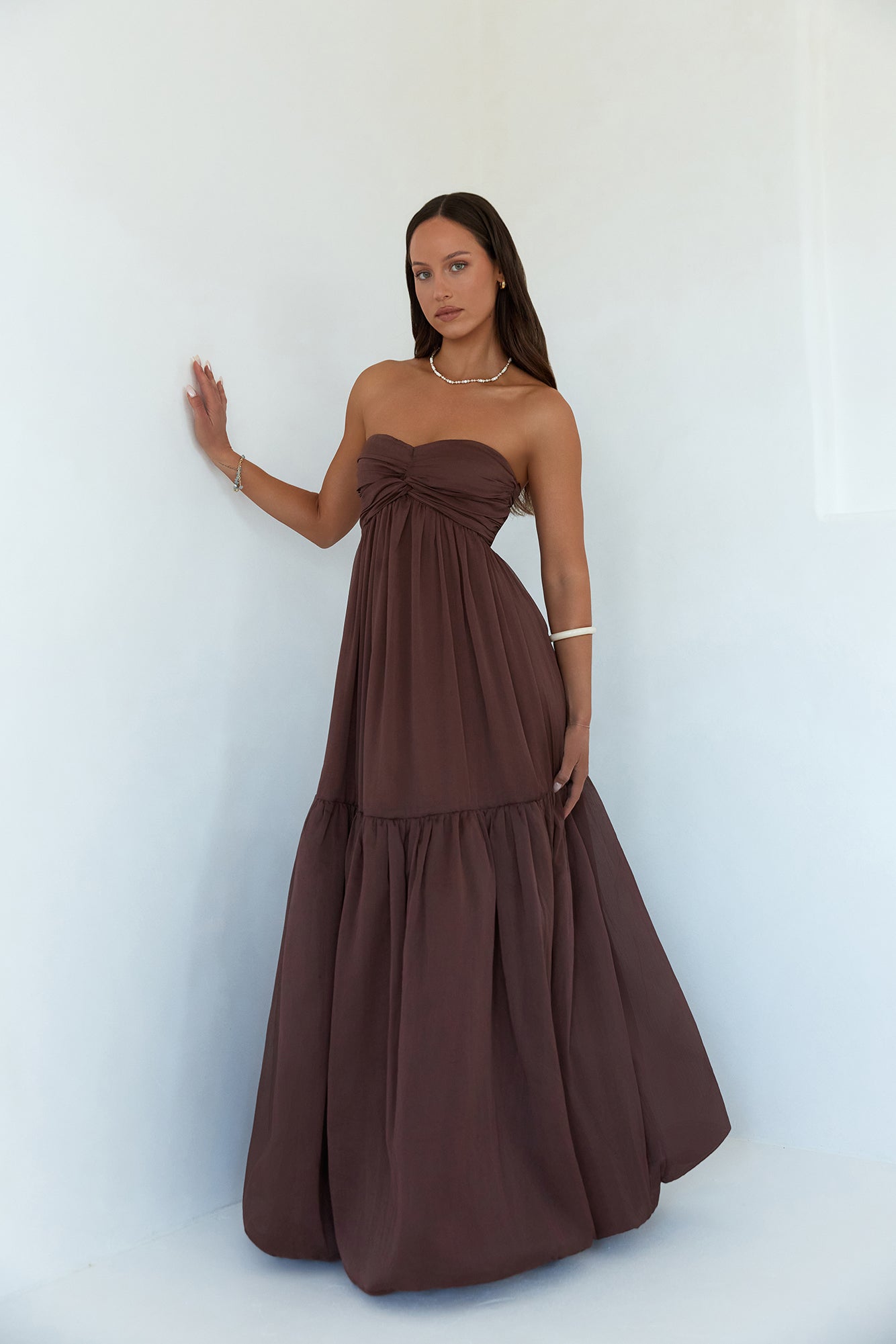 Unforgettable Style Trägerloses Maxi-Kleid