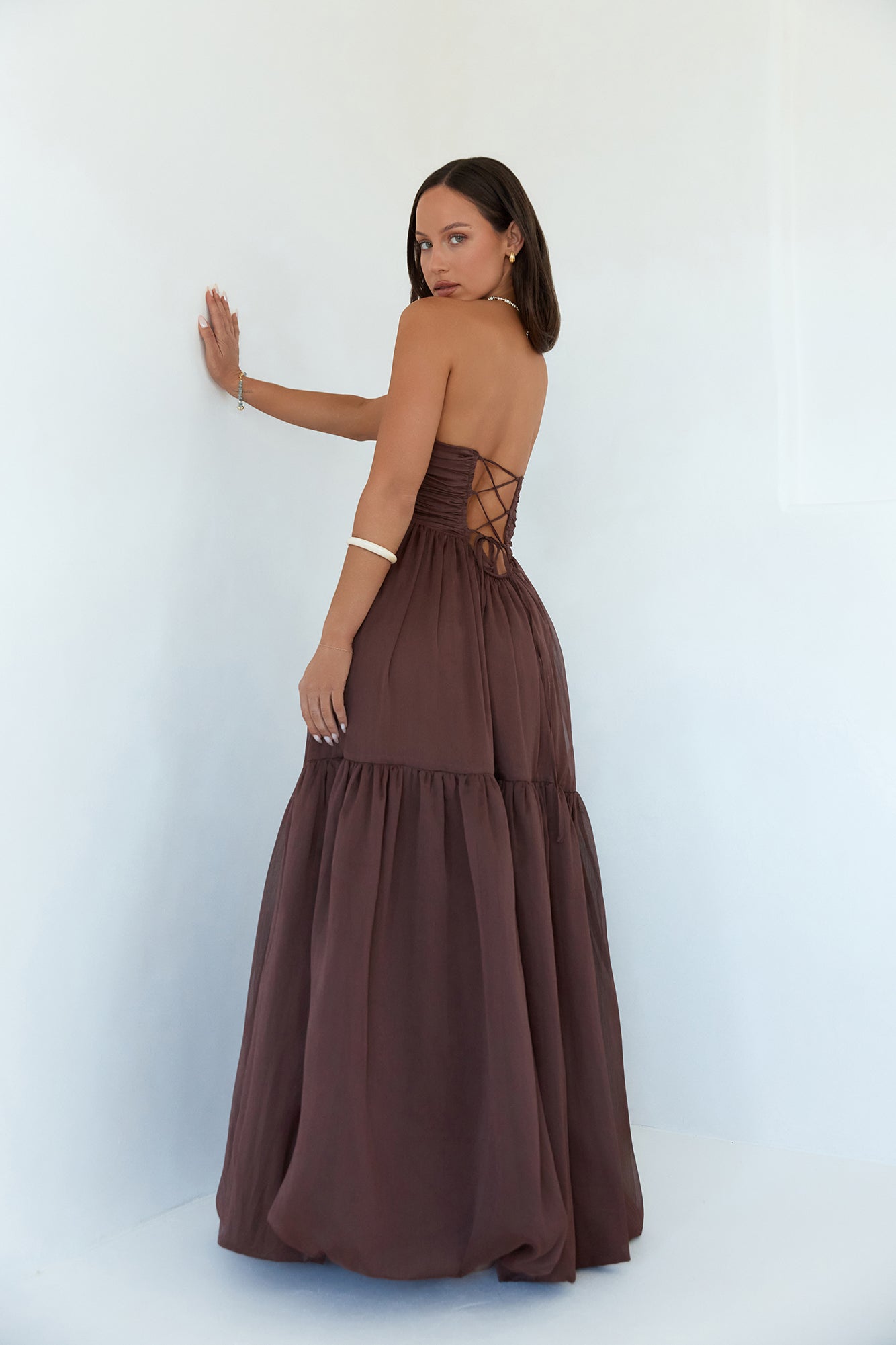Unforgettable Style Trägerloses Maxi-Kleid