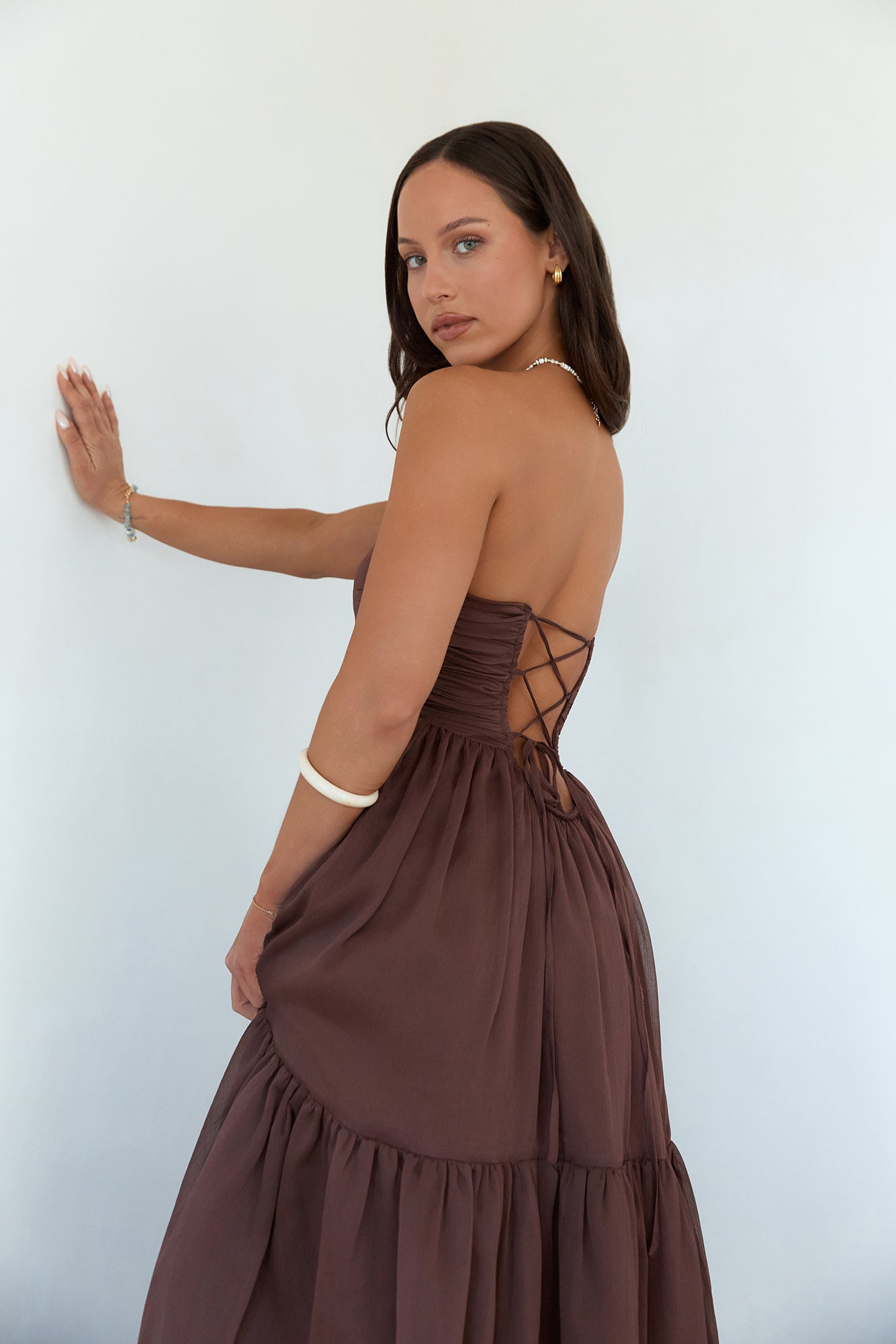 Unforgettable Style Trägerloses Maxi-Kleid