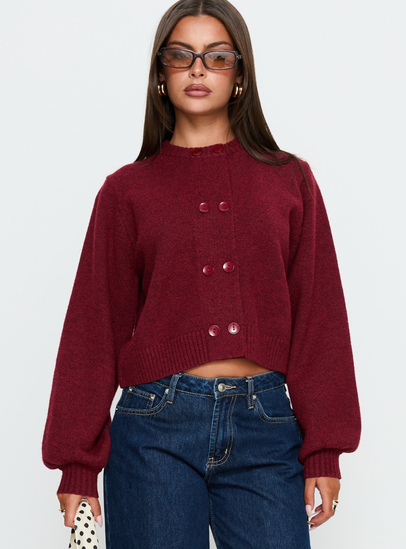 Strickjacke Kammi mit Knopfleiste