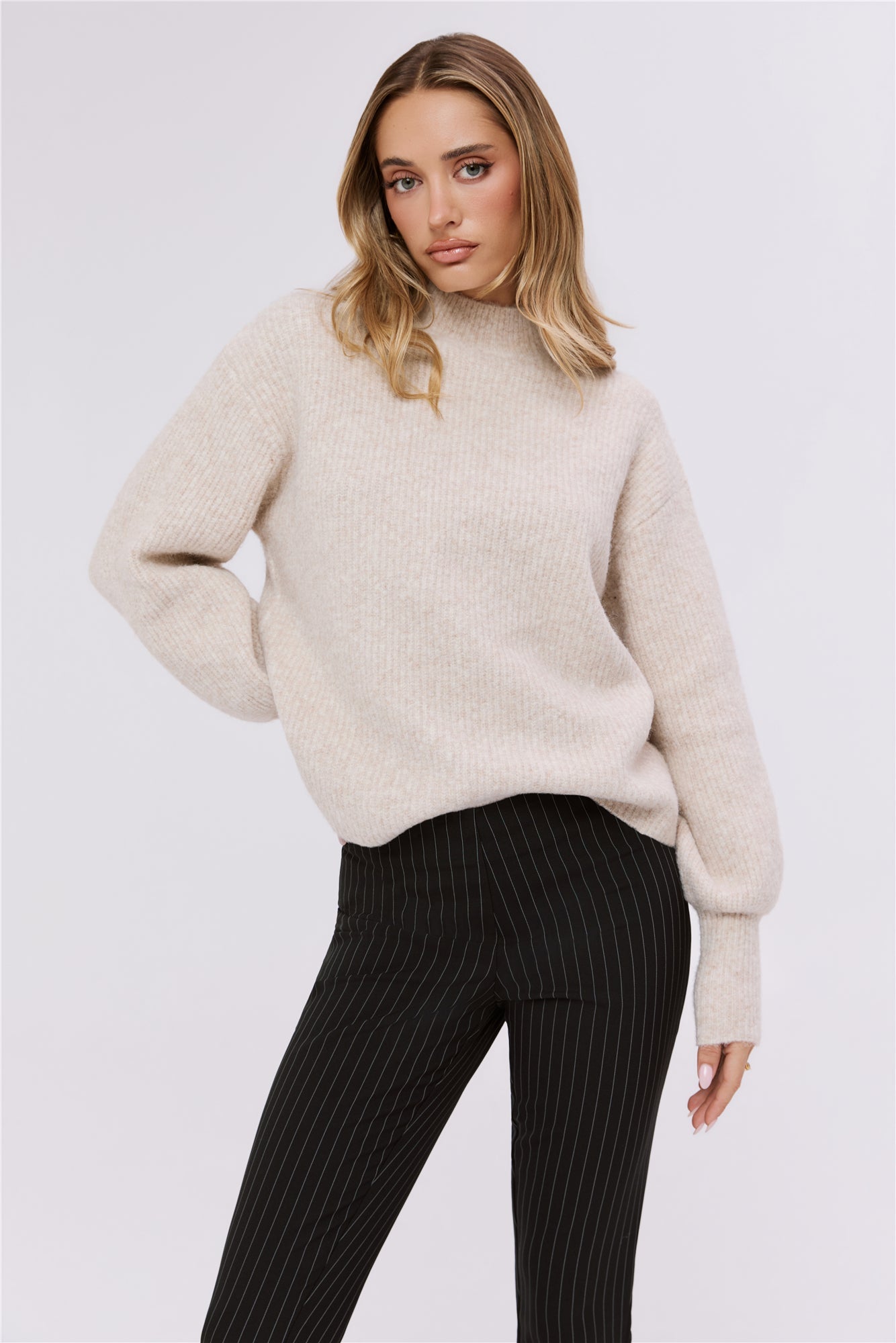Flauschiger Strickpullover Alpine Affair