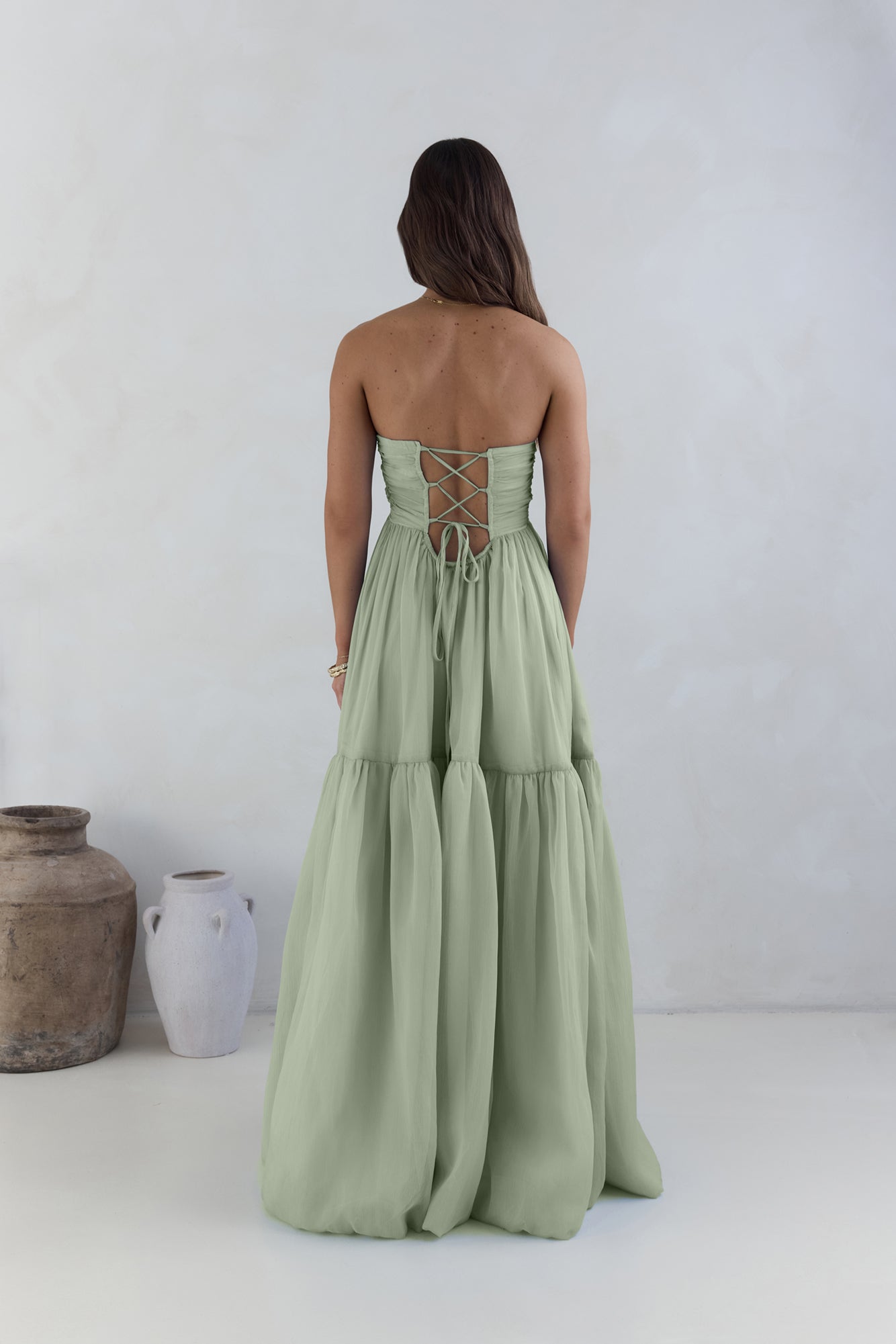 Unforgettable Style Trägerloses Maxi-Kleid