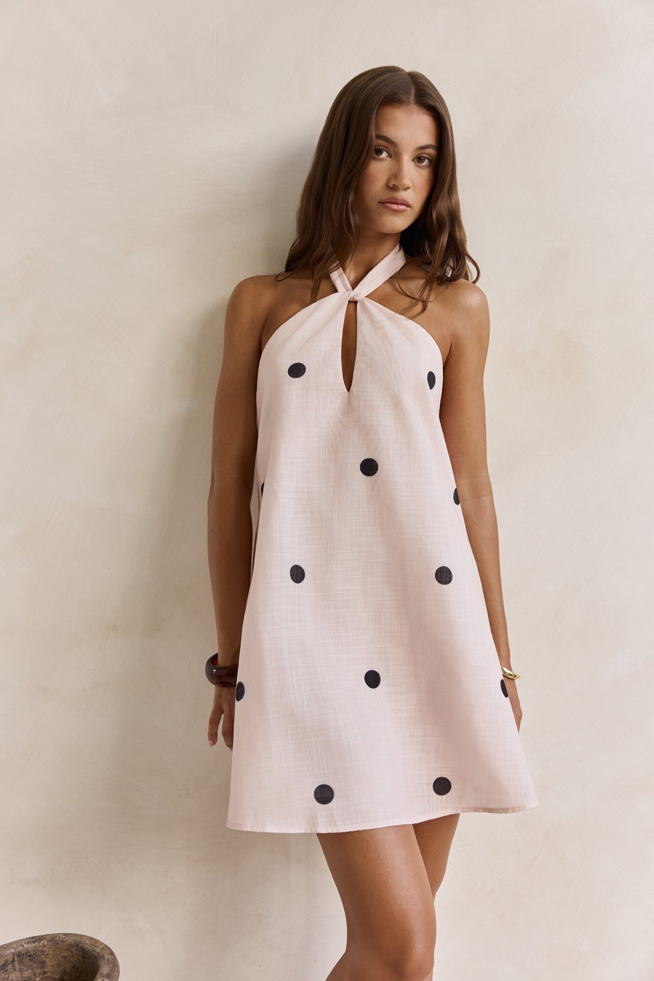 Coconut Sips Neckholder-Minikleid
