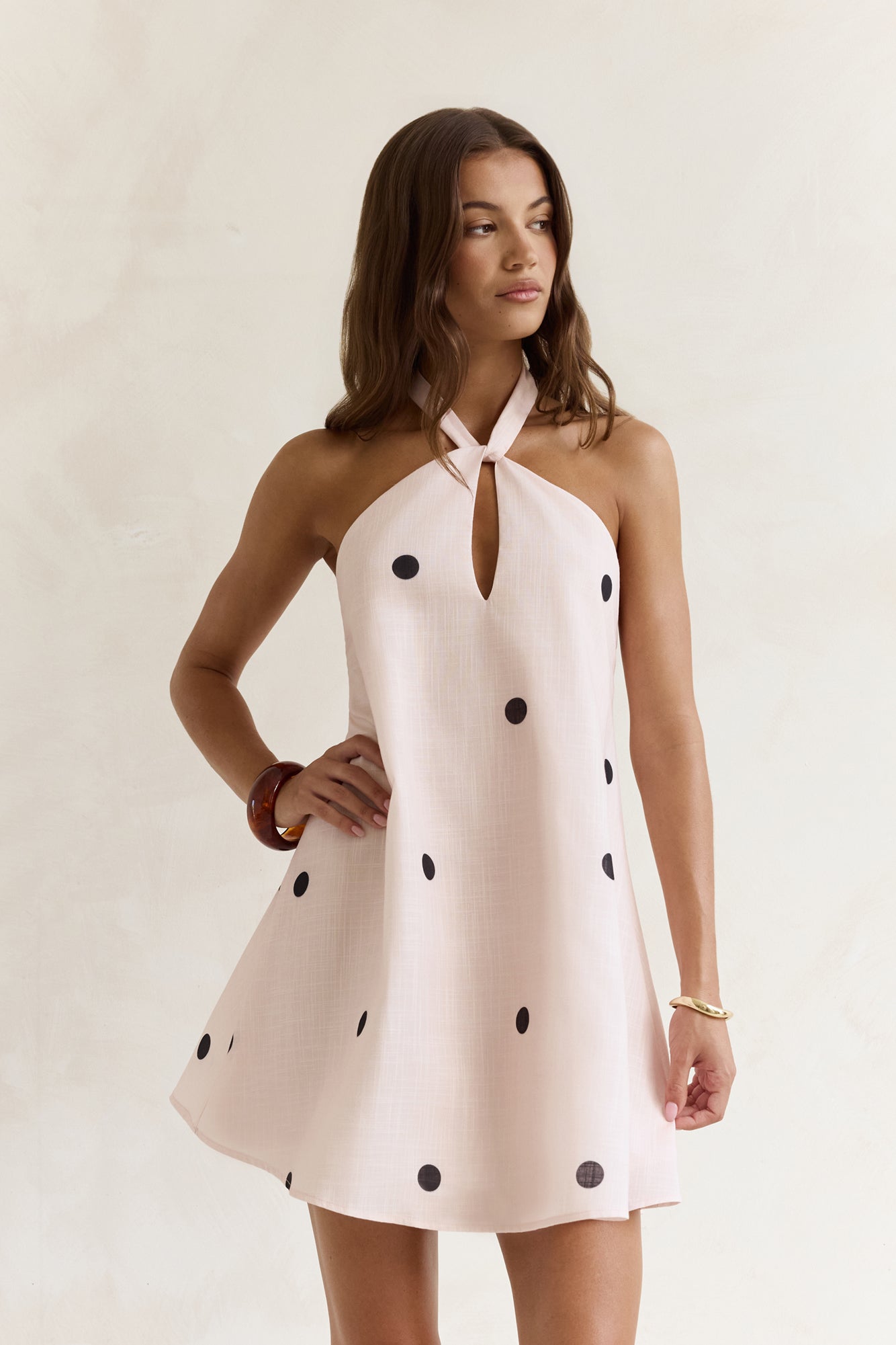 Coconut Sips Neckholder-Minikleid