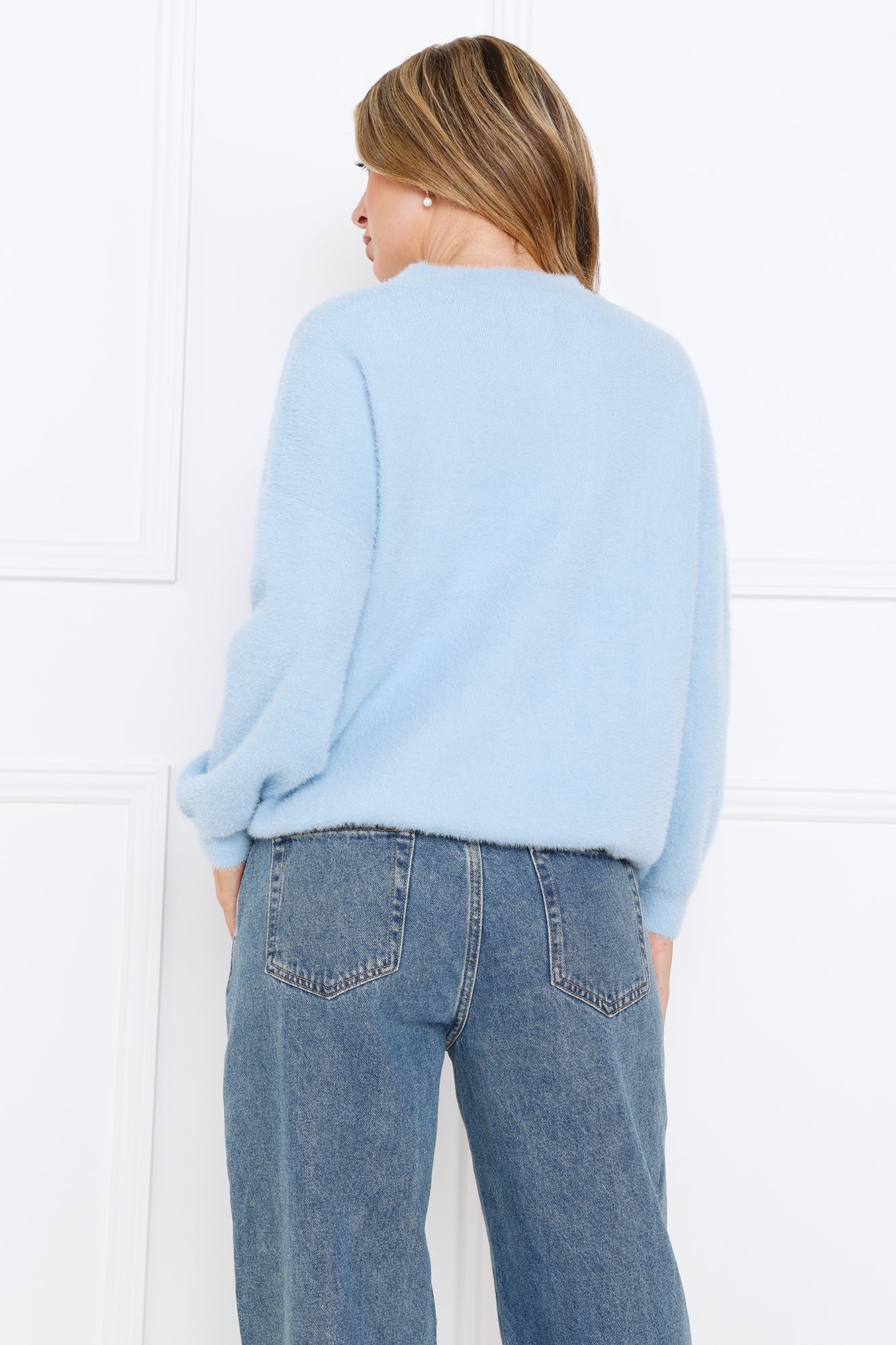 Flauschiger Strickpullover Winter Escape