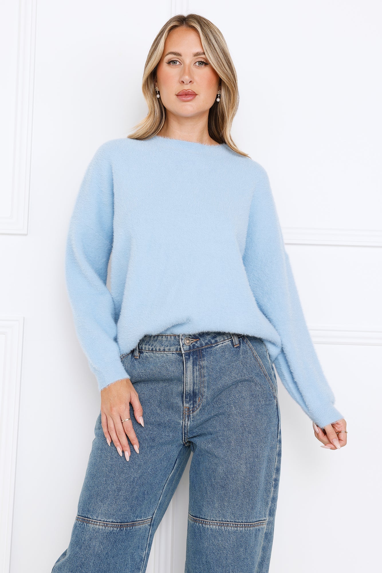 Flauschiger Strickpullover Winter Escape