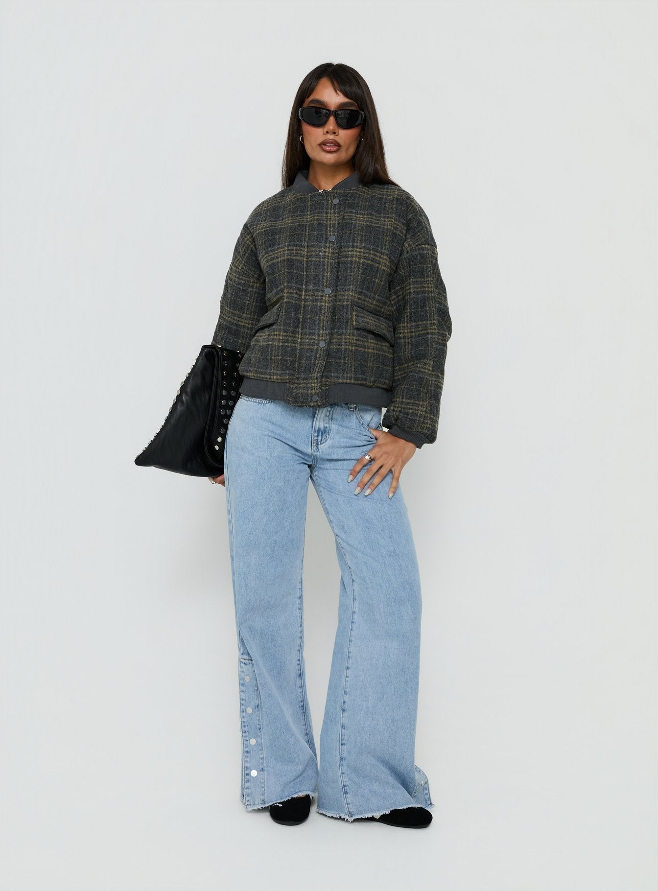 Herbst Steppjacke Stick Season mit Karomuster