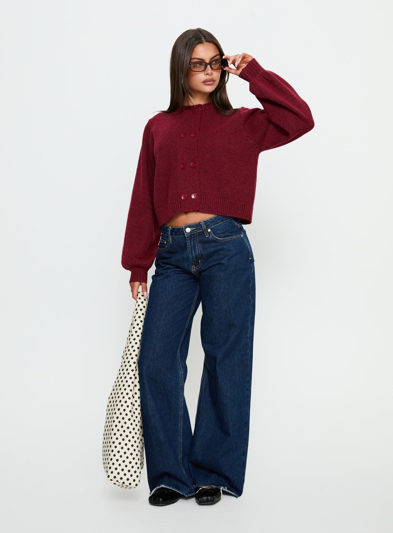 Strickjacke Kammi mit Knopfleiste