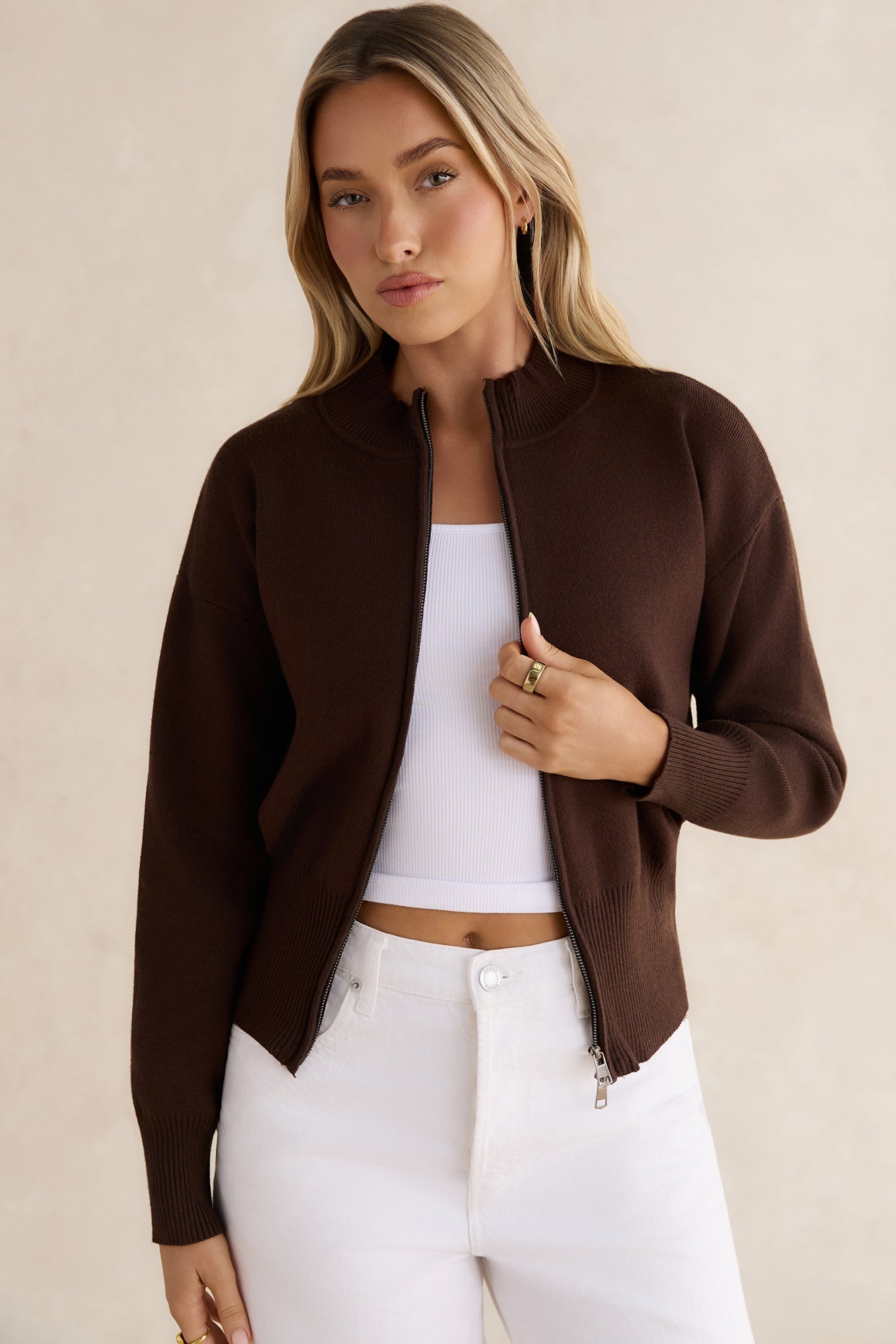 Morning Rituals Strickjacke mit Reißverschluss