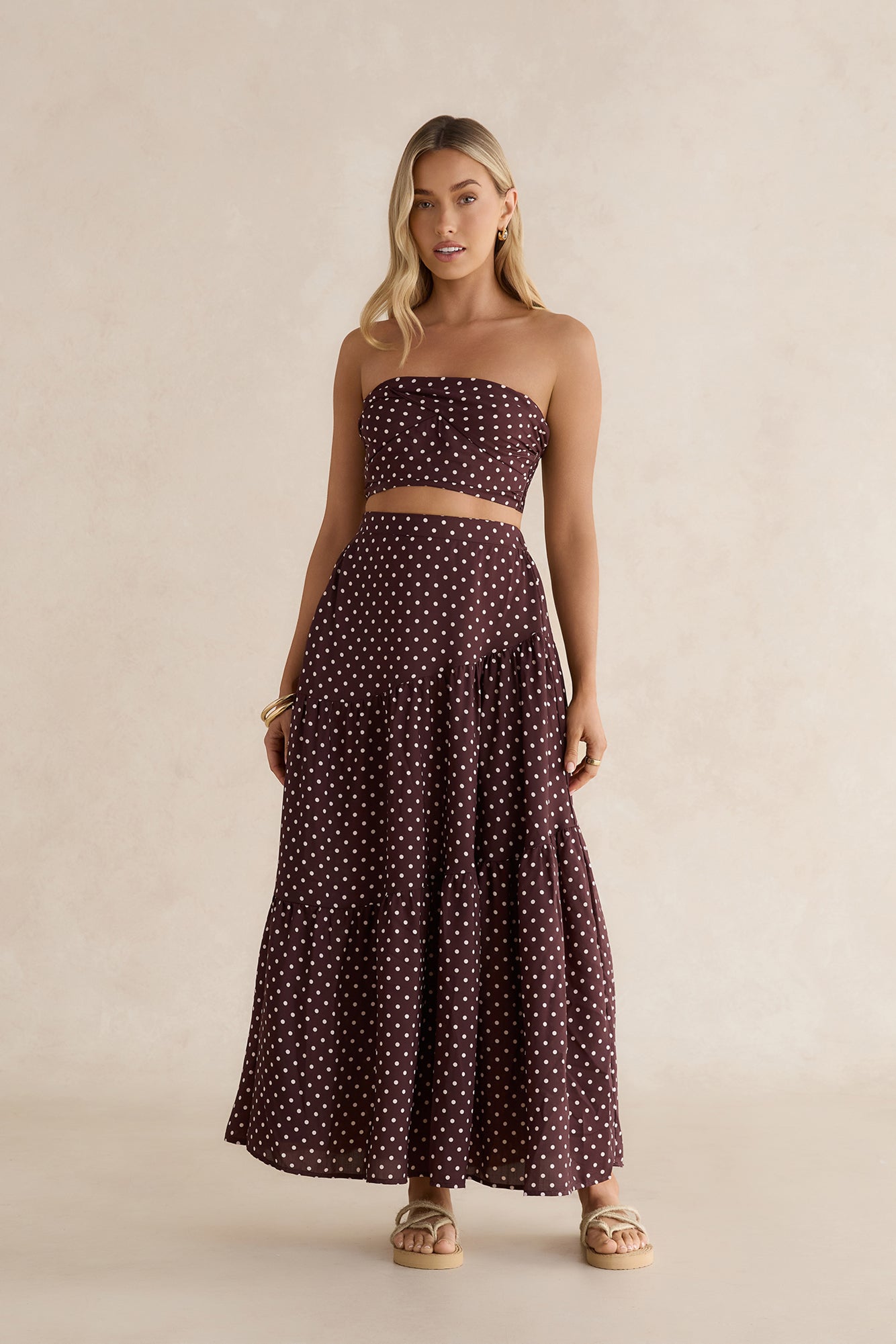 Shimmering Sands Gepunktetes Crop-Top
