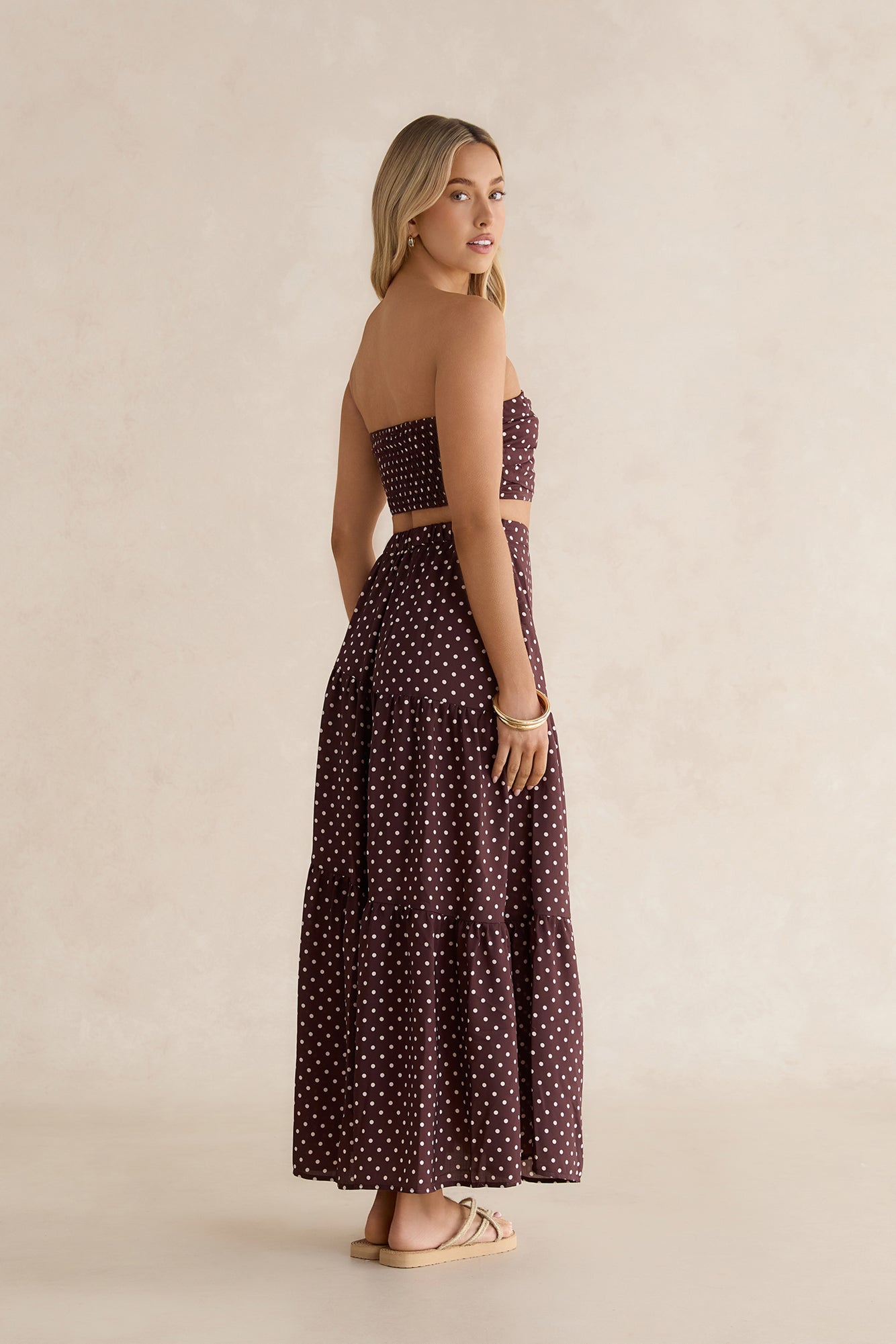 Shimmering Sands Gepunktetes Crop-Top