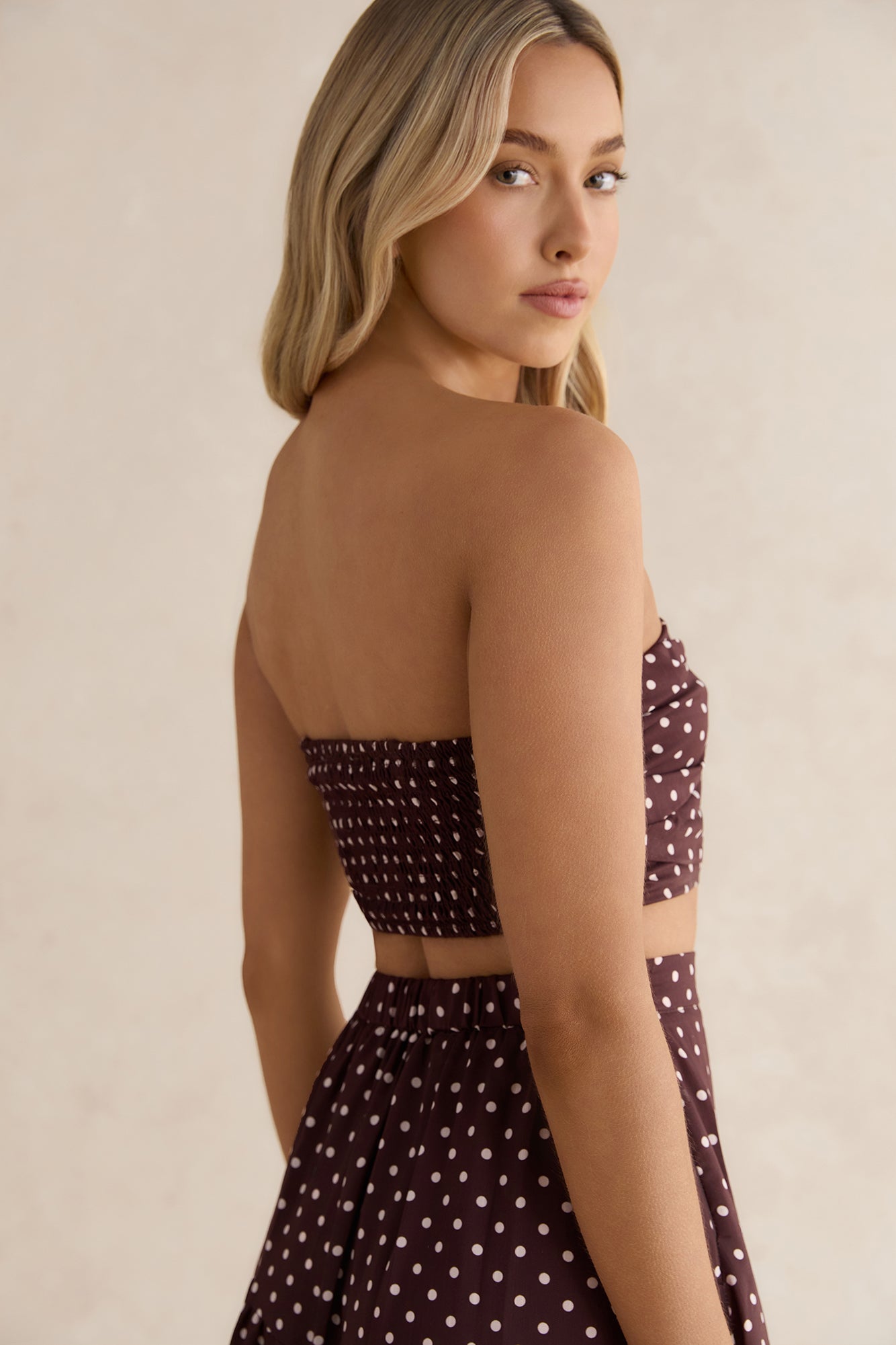 Shimmering Sands Gepunktetes Crop-Top