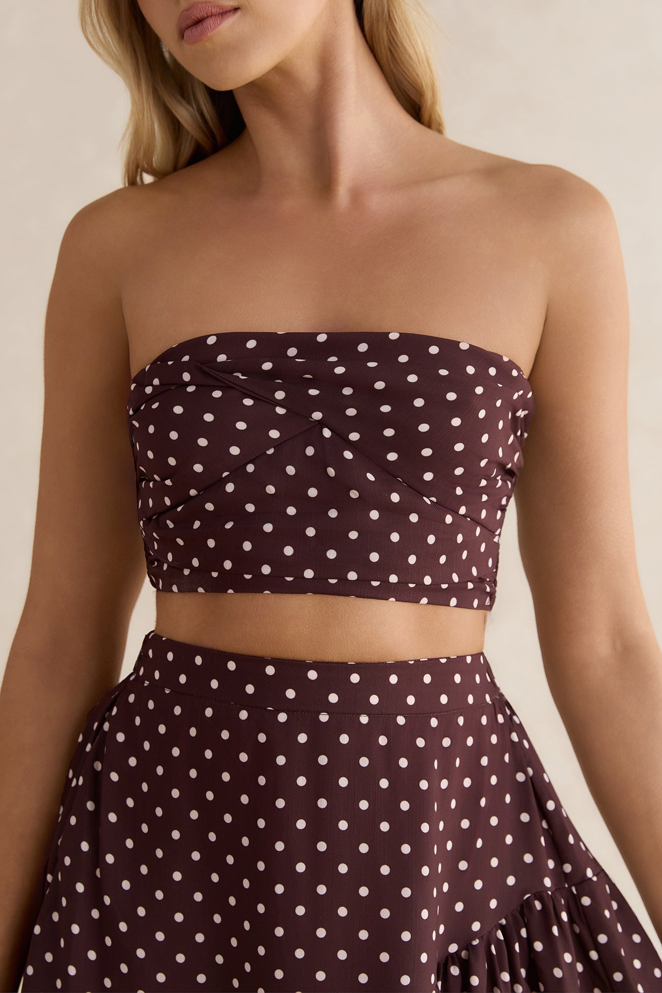 Shimmering Sands Gepunktetes Crop-Top
