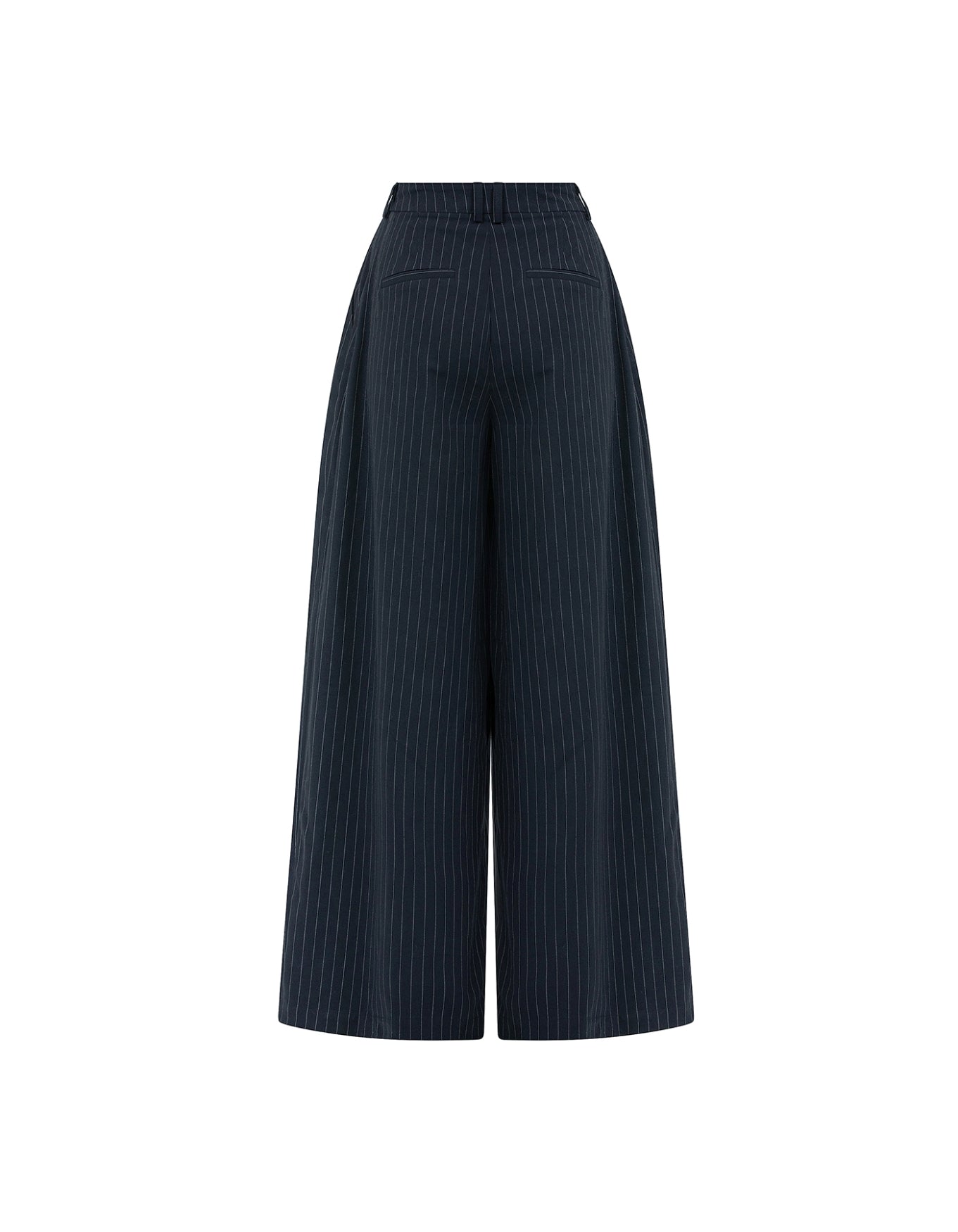 Skår Nadelstreifenhose mit weitem Bein