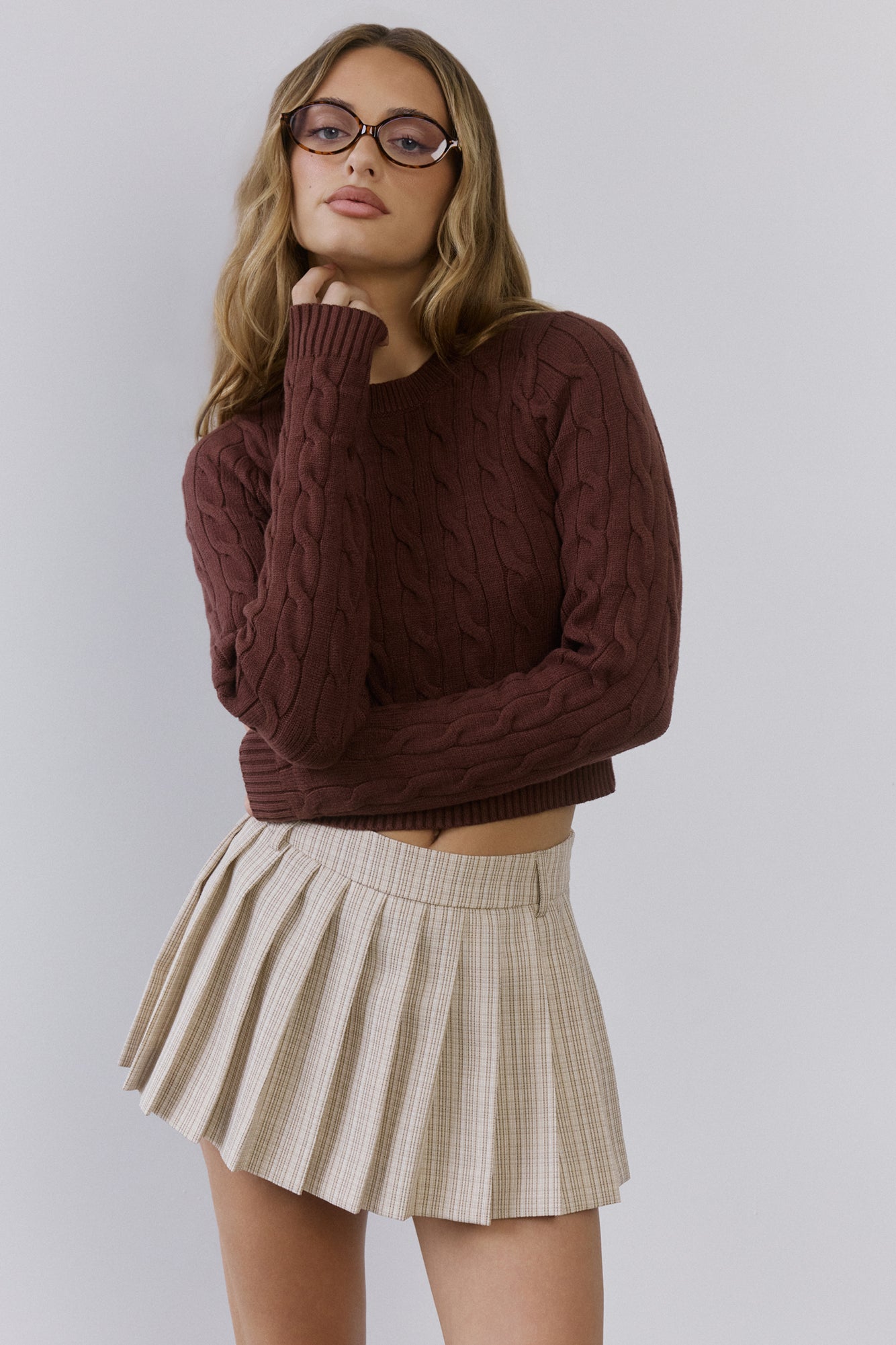 Strickpullover Zopfmuster  The Exclusive