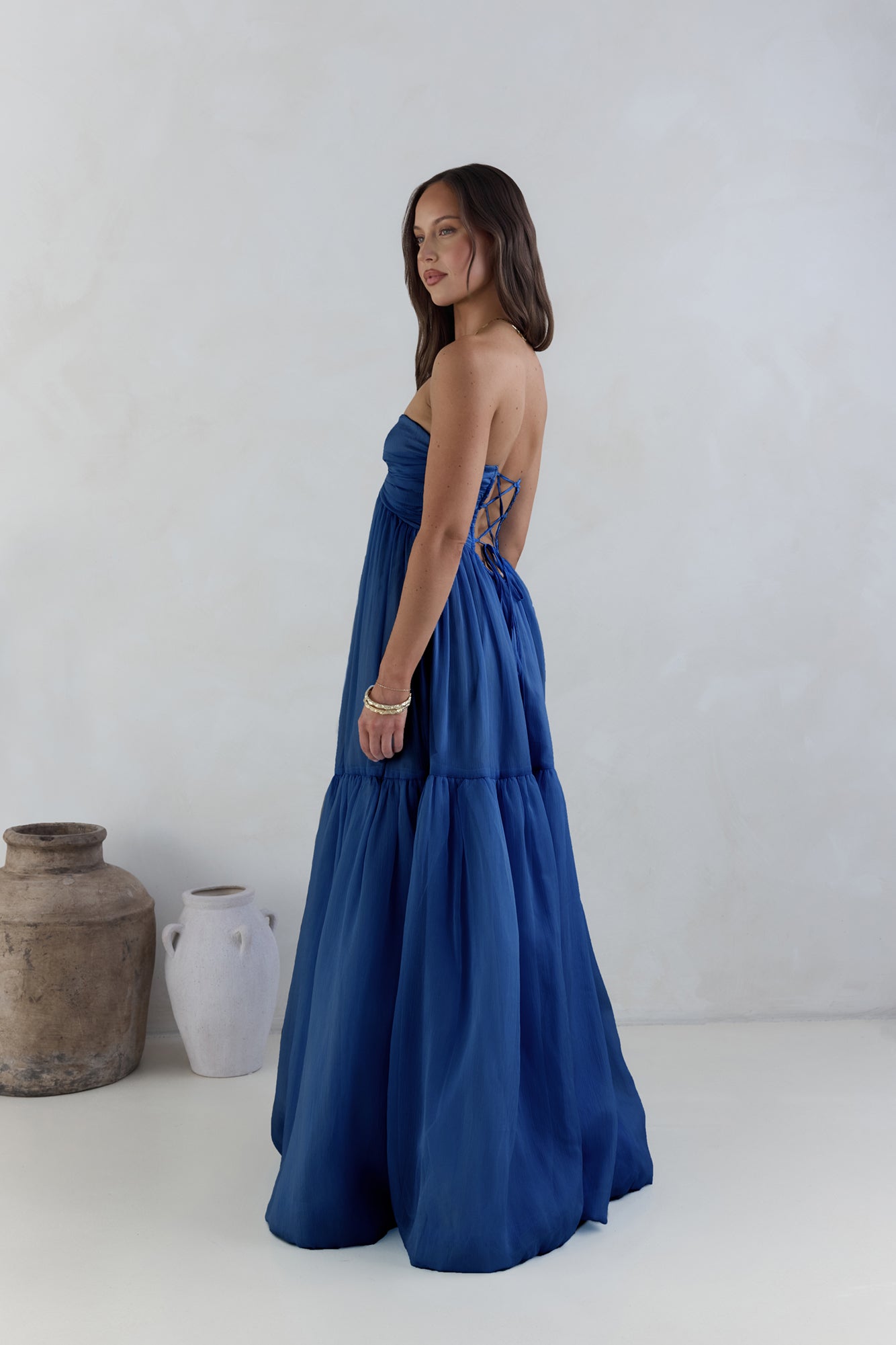 Unforgettable Style Trägerloses Maxi-Kleid