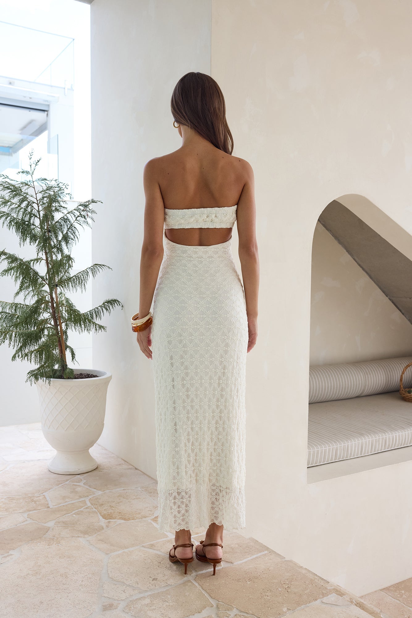 Goddess Blessings Trägerloses Maxi-Kleid