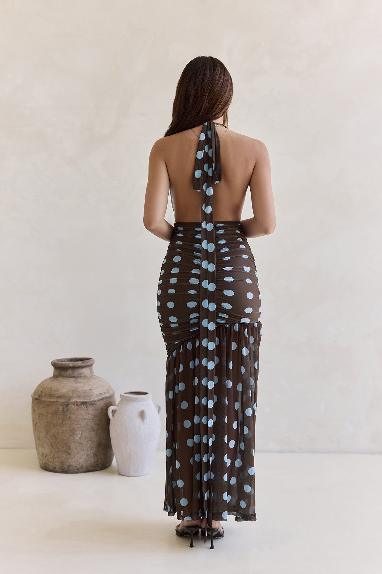 Ocean Winds Neckholder-Maxikleid