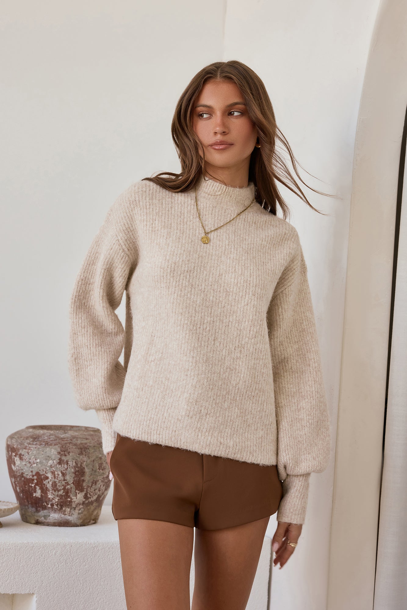 Alpine Affair Flauschiger Strickpullover