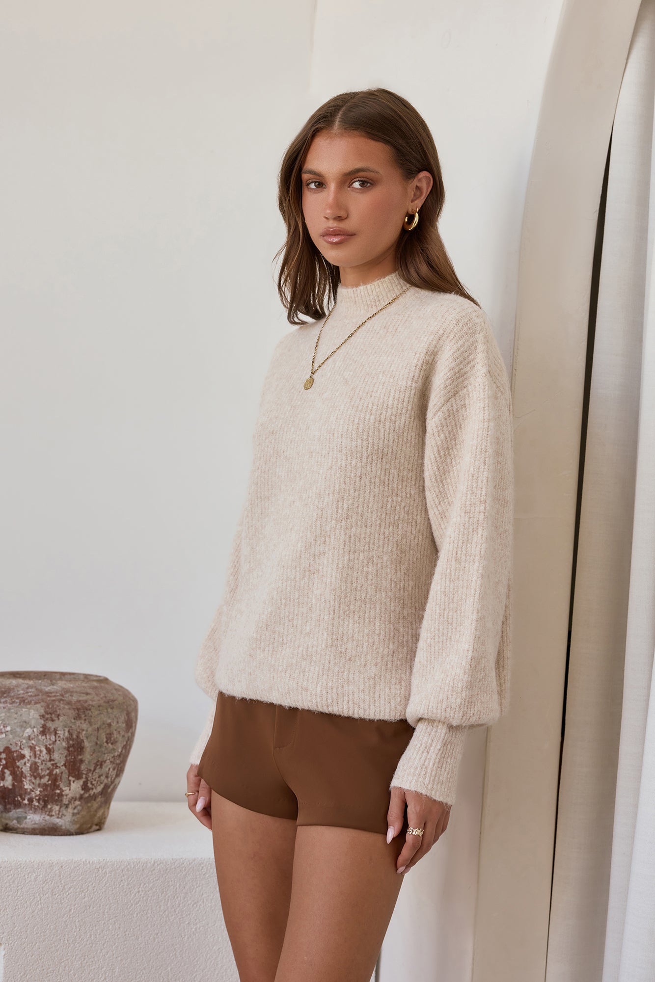 Alpine Affair Flauschiger Strickpullover