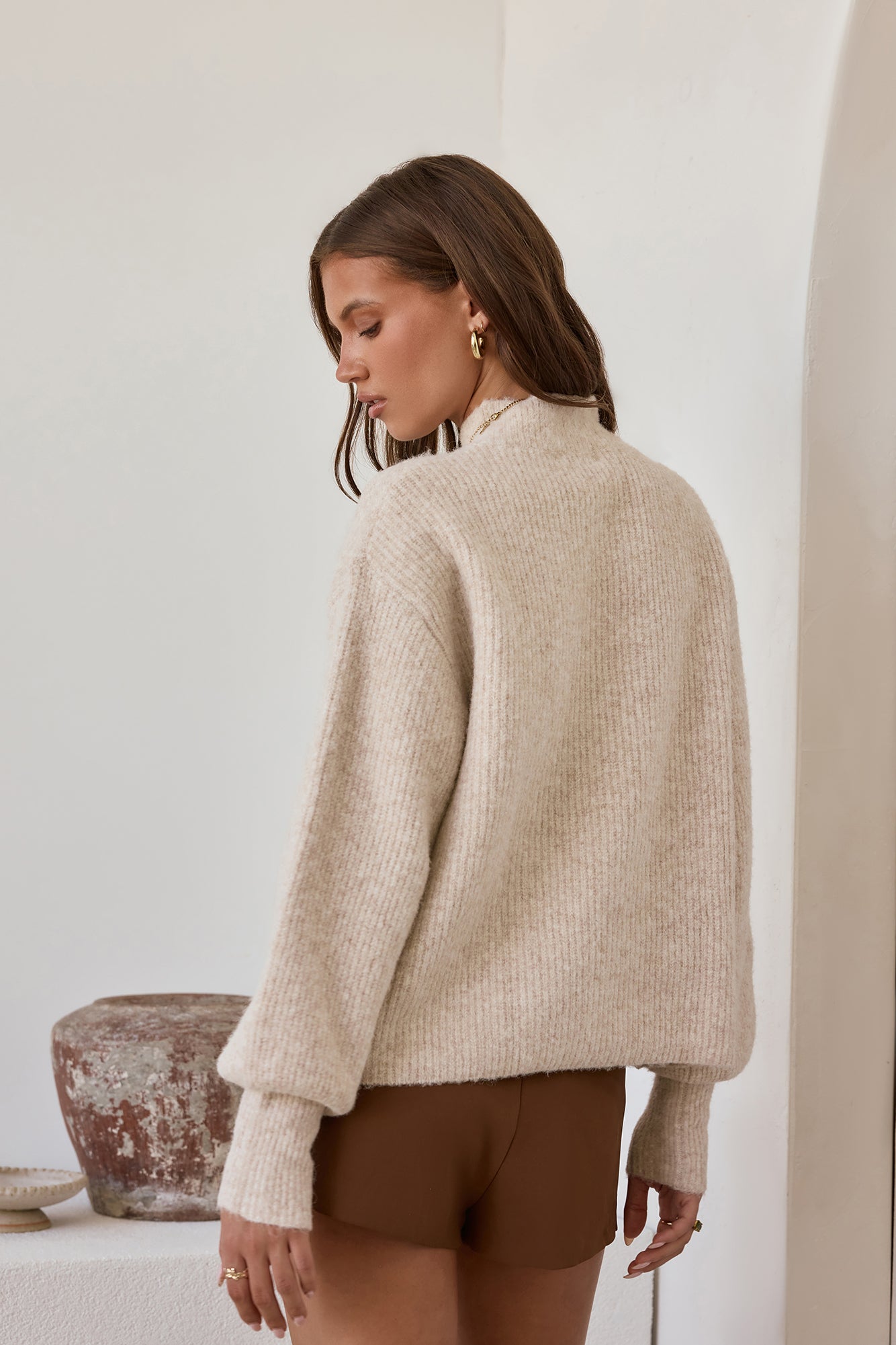 Alpine Affair Flauschiger Strickpullover