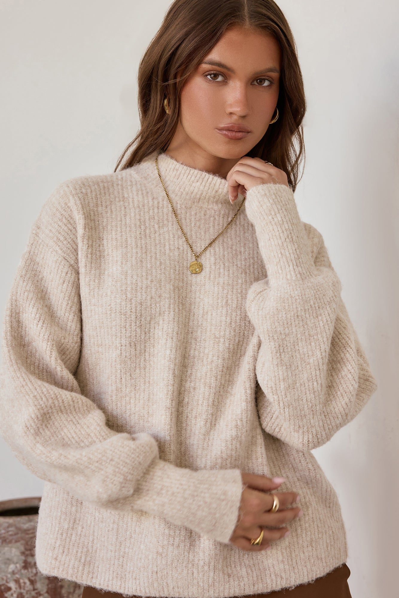 Alpine Affair Flauschiger Strickpullover