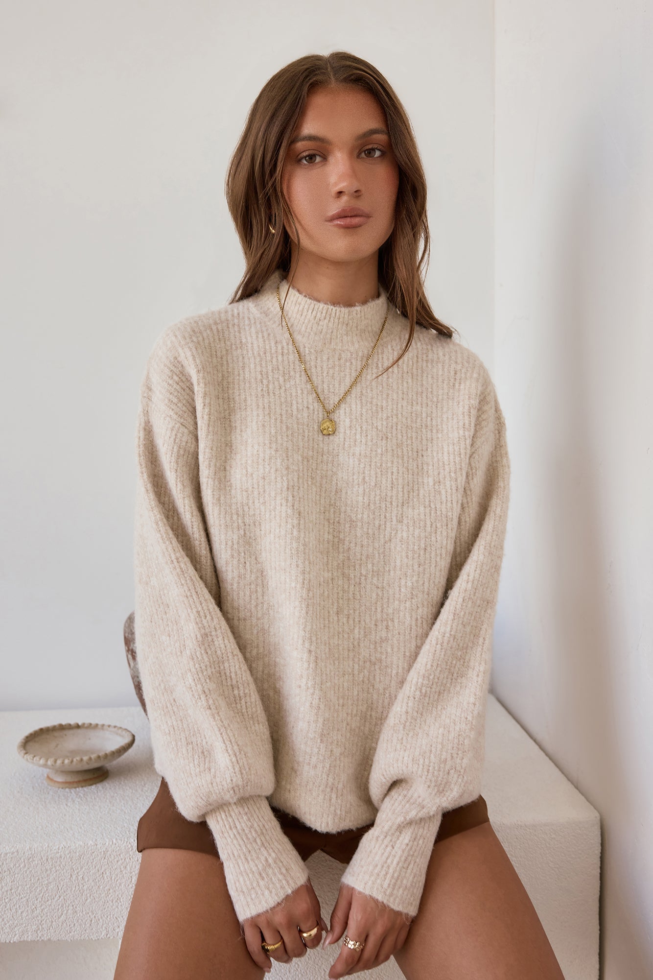 Alpine Affair Flauschiger Strickpullover