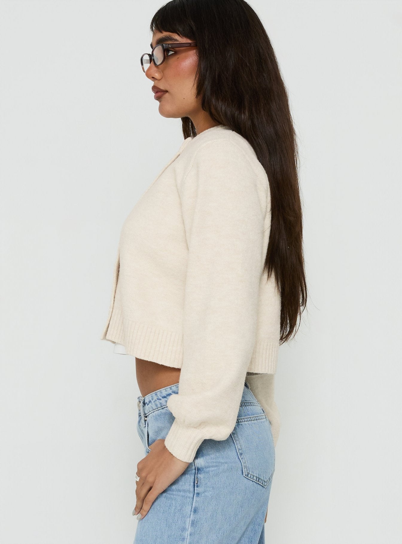 Strickjacke Kammi mit Knopfleiste