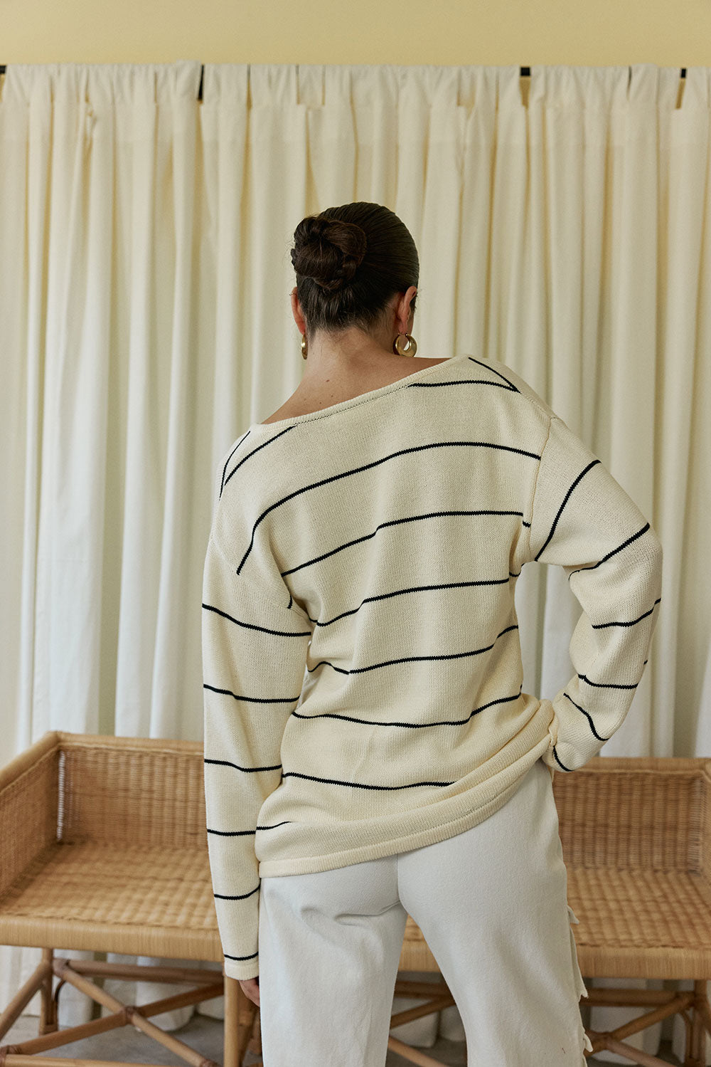 Boxy Top mit Streifen