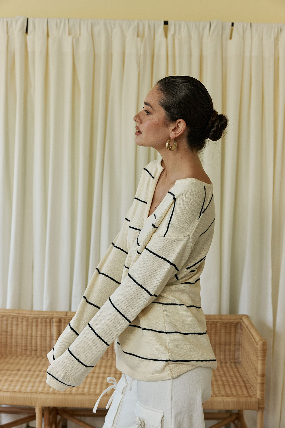 Boxy Top mit Streifen