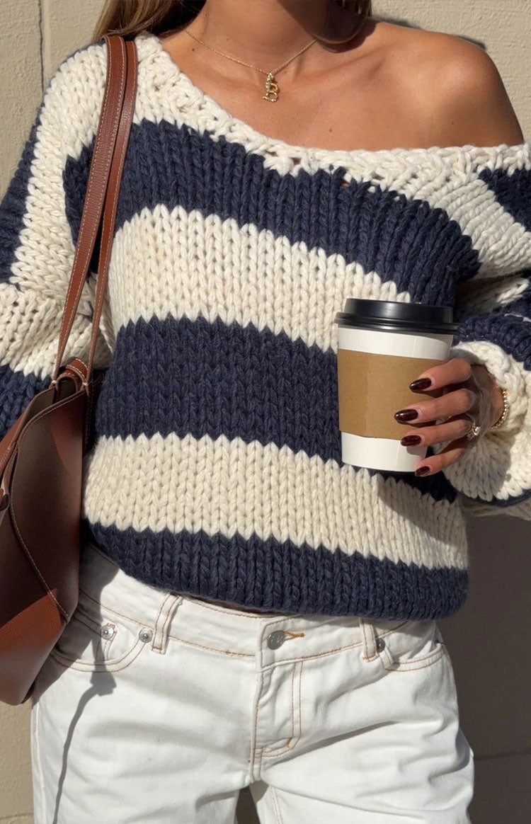 Off-Shoulder Strickpullover Finley