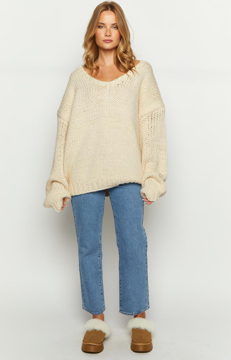 Off-Shoulder Strickpullover Finley