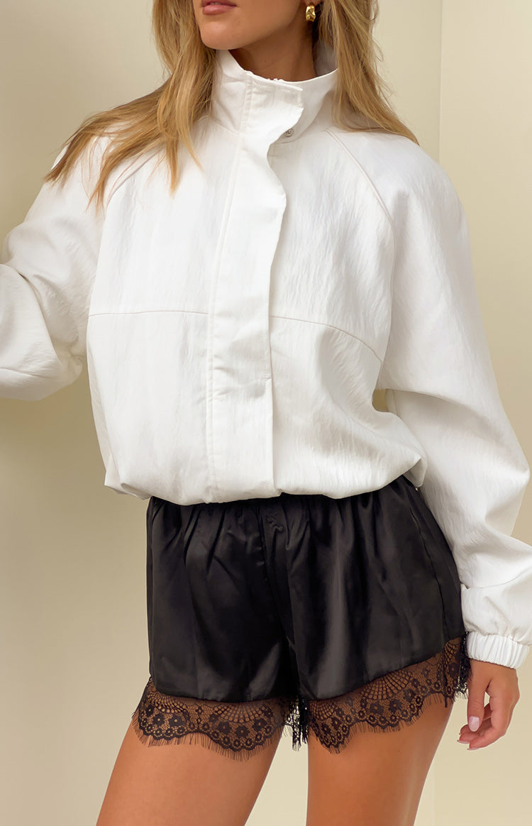 Sportjacke mit Trichterkragen