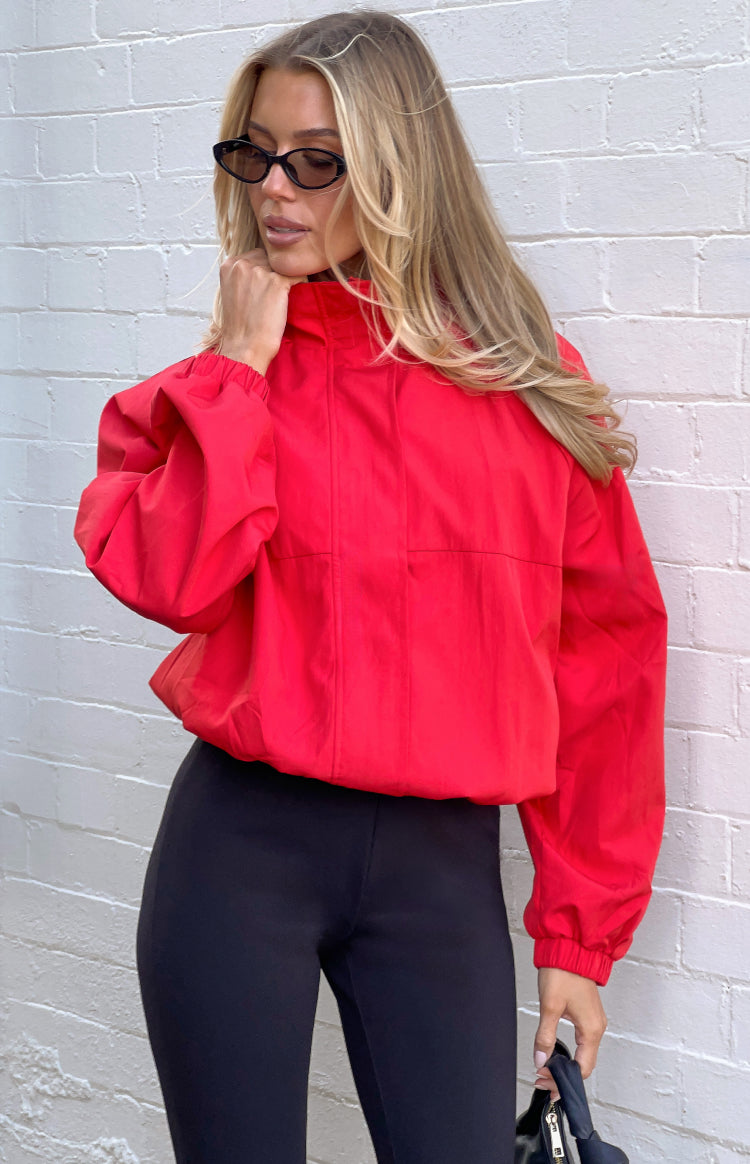 Sportjacke mit Trichterkragen