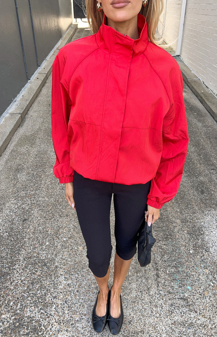 Sportjacke mit Trichterkragen