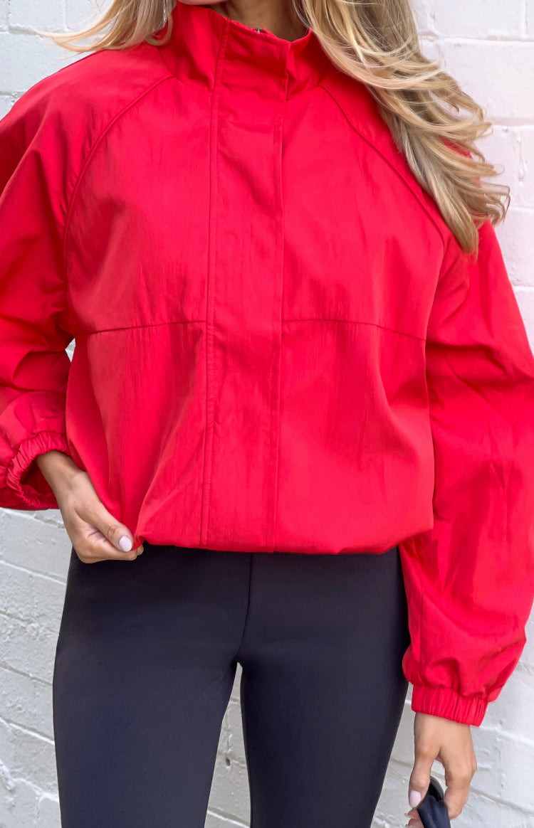 Sportjacke mit Trichterkragen