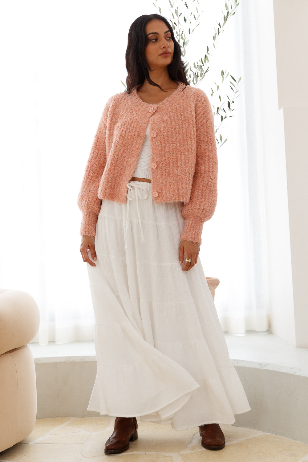 Ice Queen Flauschige Strickjacke