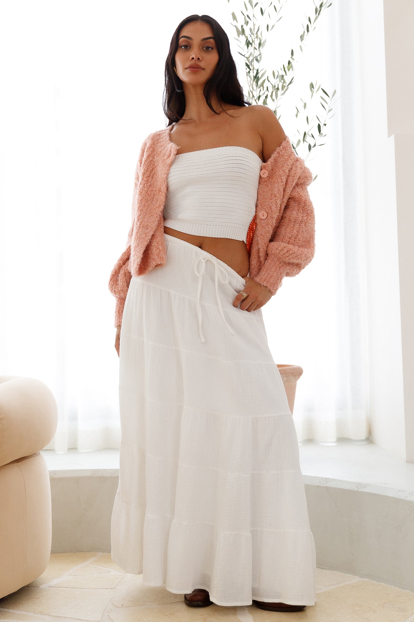 Ice Queen Flauschige Strickjacke