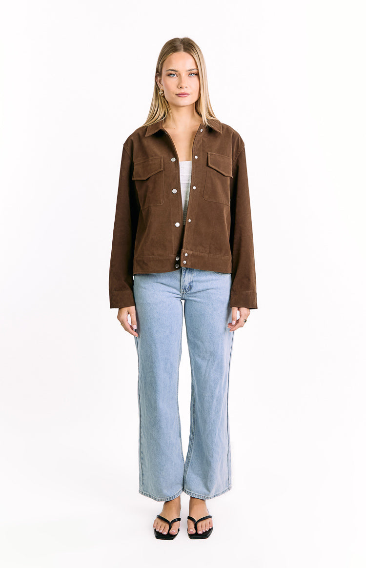 Kurze Veloursleder-Jacke Hallie